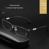 Unisex Metal Half Frame Men Women Plastic Lens Large Face Nearsighted Spectacles for Business Daily