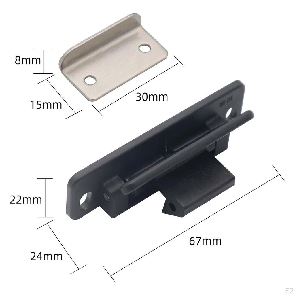 Closet Door Catch RV Cabinet Latch Nylon Metal Universal Drawer for Boat