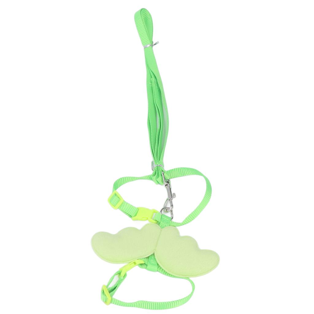 Duck Harness Leash Adjust Size Wing Shaped Small Pets Traction Rope for Outdoor Training Green S
