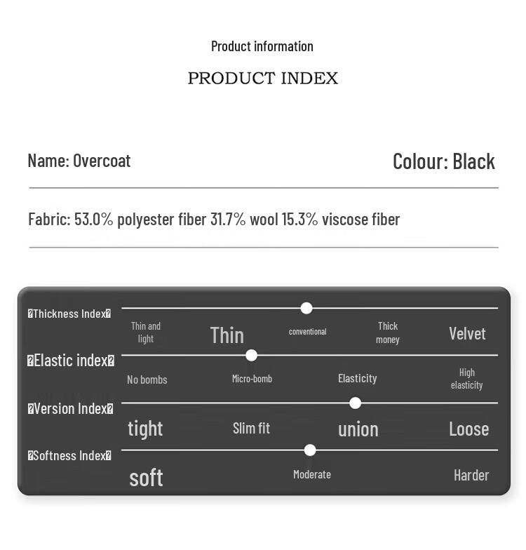 TRIES Men's Wool Blend Lapel Mid-Length Coat