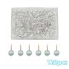 120pcs Box Transparent Push Pins DIY Decorative Thumbtacks for Photo Wall Message Board and Office Decoration
