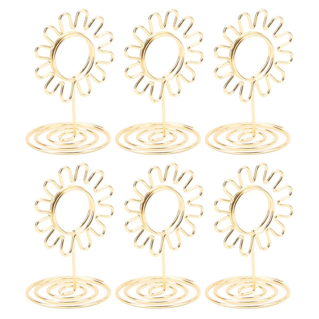 20 KS Drátěný Stolní Držák na Obrázky Fotografie Pozlacený Povrch Opakovaně Použitelný Stolní Držák na Karty na Svatbu Výročí Oslavu Zlatý