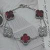 New Shiny Four-leaf Clover Bracelet Five-flower Fashion Sense Hand Jewelry Simple Jewelry
