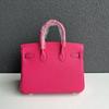Gold Buckle Classic Fashionable Women's First-layer Cowhide Lychee Leather Handbag