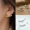 Ball 5-hole 2-in-1 Double Earring S925 Silver Needle Anti-allergy