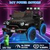 24V Ride On Car, 2 Seaters Riding Electric Truck with Remote Control, Adjustable Legroom for Toddlers Grows, 4 Motors 3 Speeds,