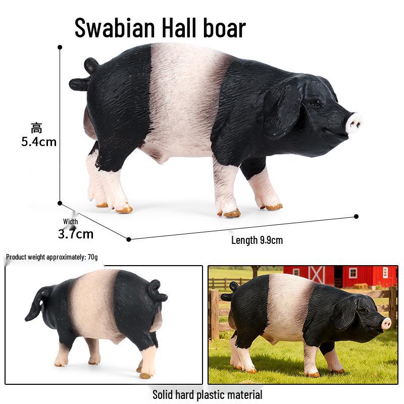 Farm Animal Simulation Toy Set: Chicken, Duck, Goose, Boar, Horse, Cow - Educational Gift for Children, Cognitive Ornament