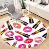 1pc Lipstick Kisses Chair Carpet for Office Non Slip, Machine Washable Rug for Office, Room Holiday Decor for Christmas, Birthday Polyester