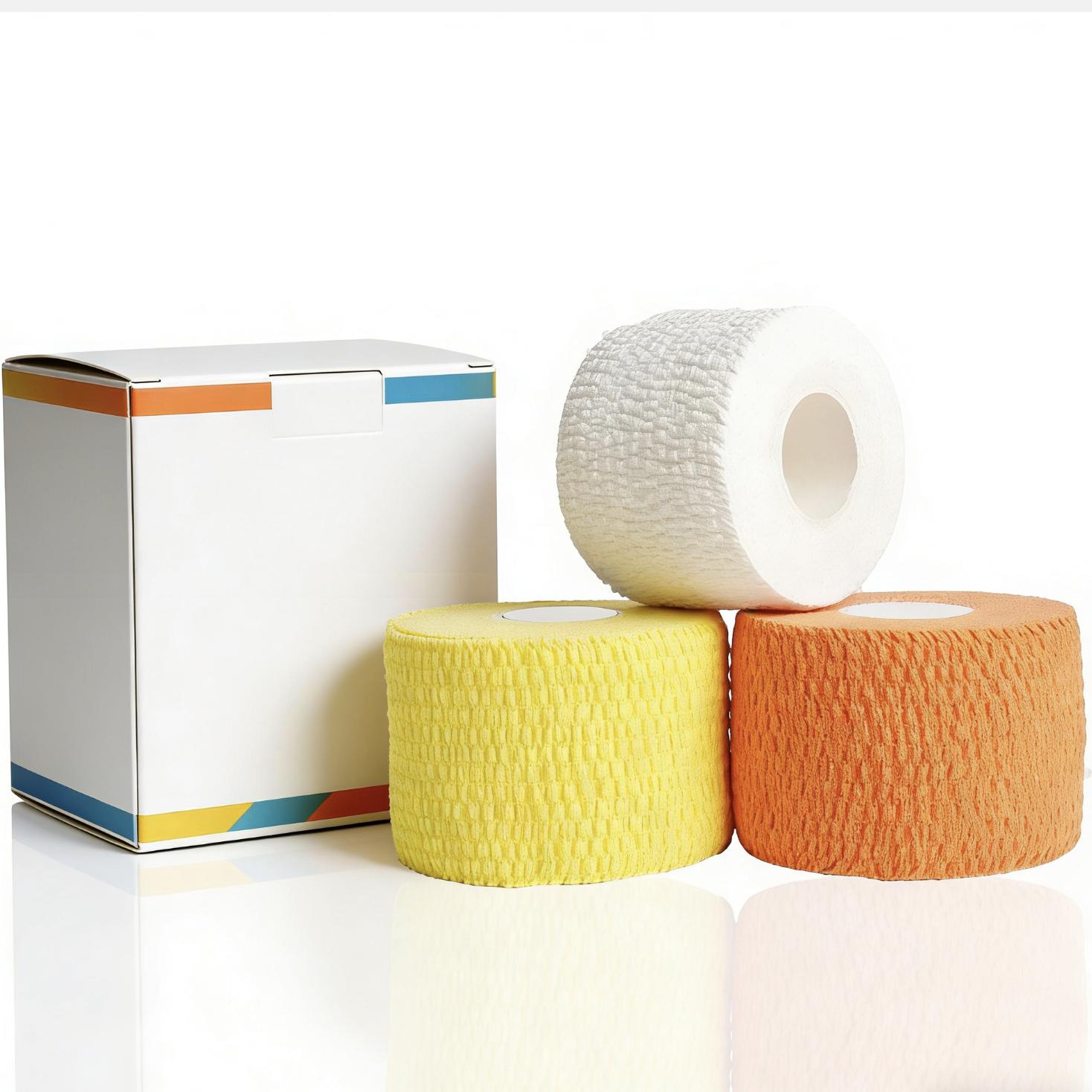 White Elastic Cotton Athletic Tape Breathable Sports Adhesive Tape розовый