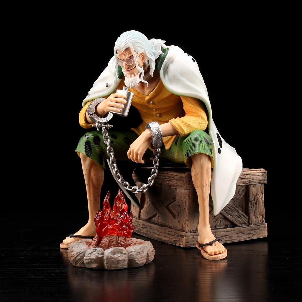 15cm Bt One Piece Silvers Rayleigh Sitting Position Anime Figure Model Gk Statue Boys Collection Desktop Decoration Ornament Toy
