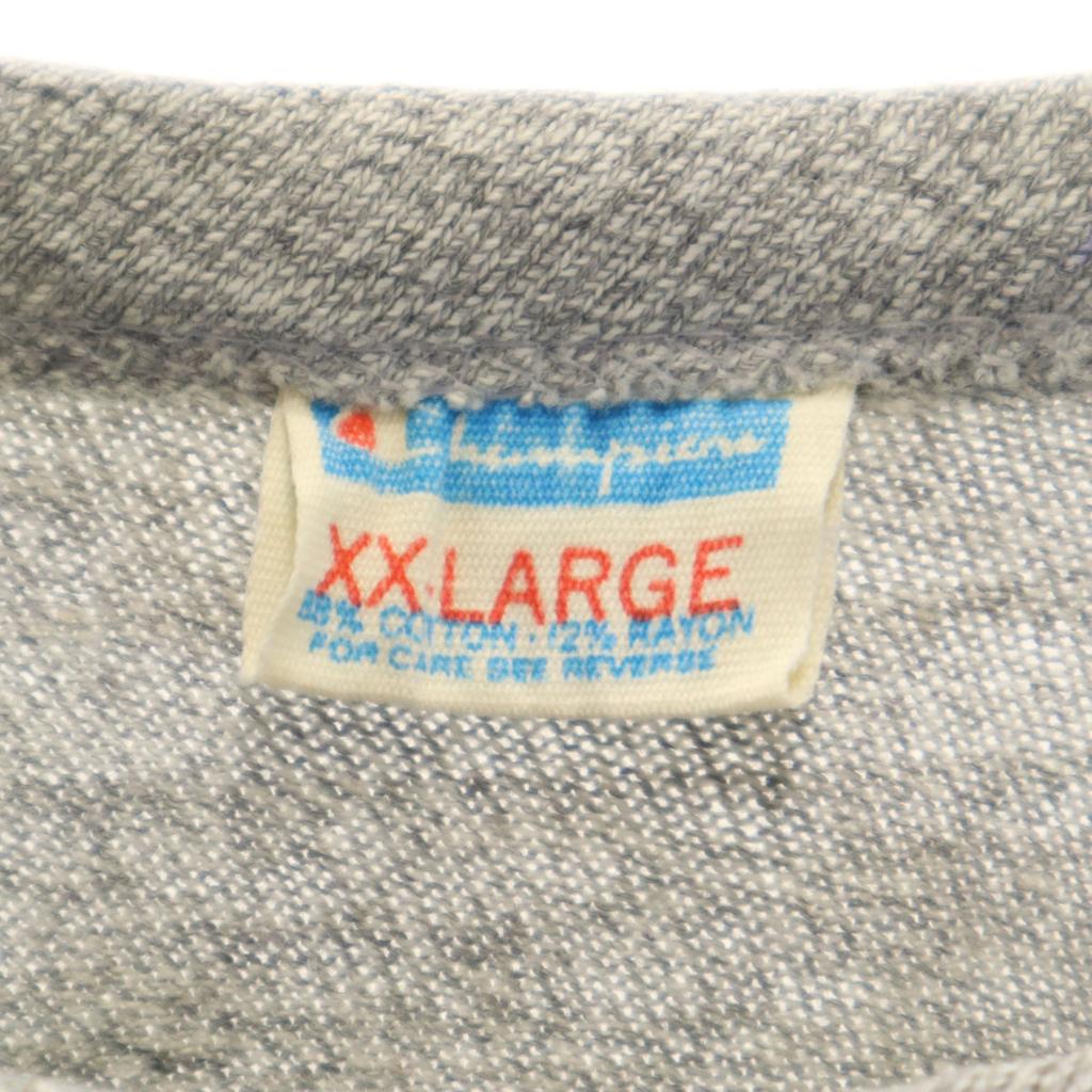 Champion 70s Vintage USA made Bartag late 1988/12 Short sleeve Single stitch, dye-in print T-shirt Men's Used