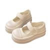Thick-soled Velcro ugly cute women's shoes 2025 new summer breathable height increase small versatile little white shoes muffin shoes