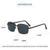 Men's Retro Metal Square Myopia Sunglasses Outdoor UV-Protective Driving Glasses Unisex Fashion Prescription Glasses To -3.5-4.0