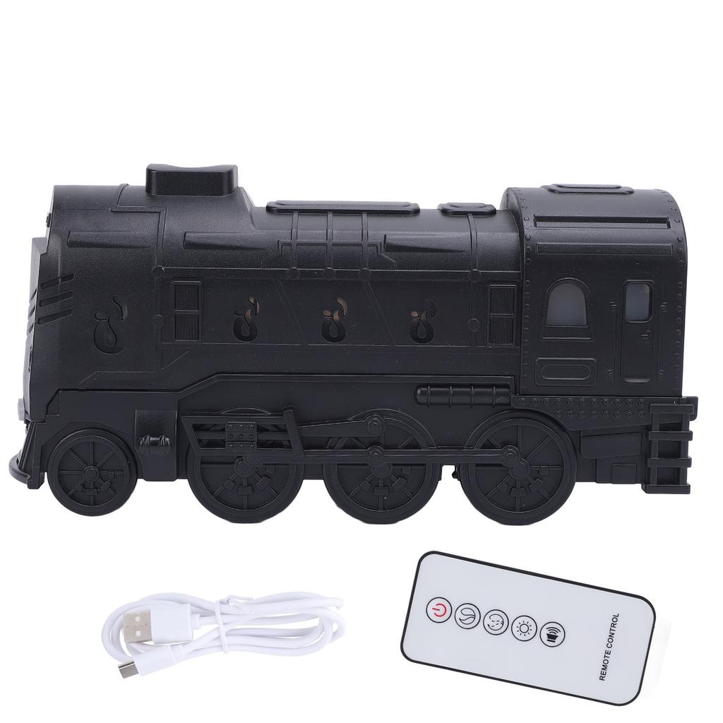 Aromatherapy Diffuser Humidifier with Light 300ml ABS Retro Train Humidifier Essential Oil Diffuser