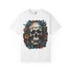 Skull Floral T-Shirt, Unisex Vintage Tee, Edgy Graphic Shirt