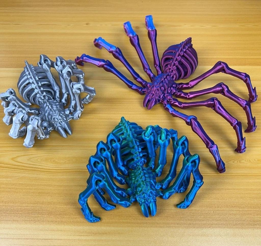 3D-gedruckte einziehbare Spinne bewegliche Gelenke Fidget Simulation drehbar beweglich Büro Schreibtisch Ornament Dekoration Handwerk