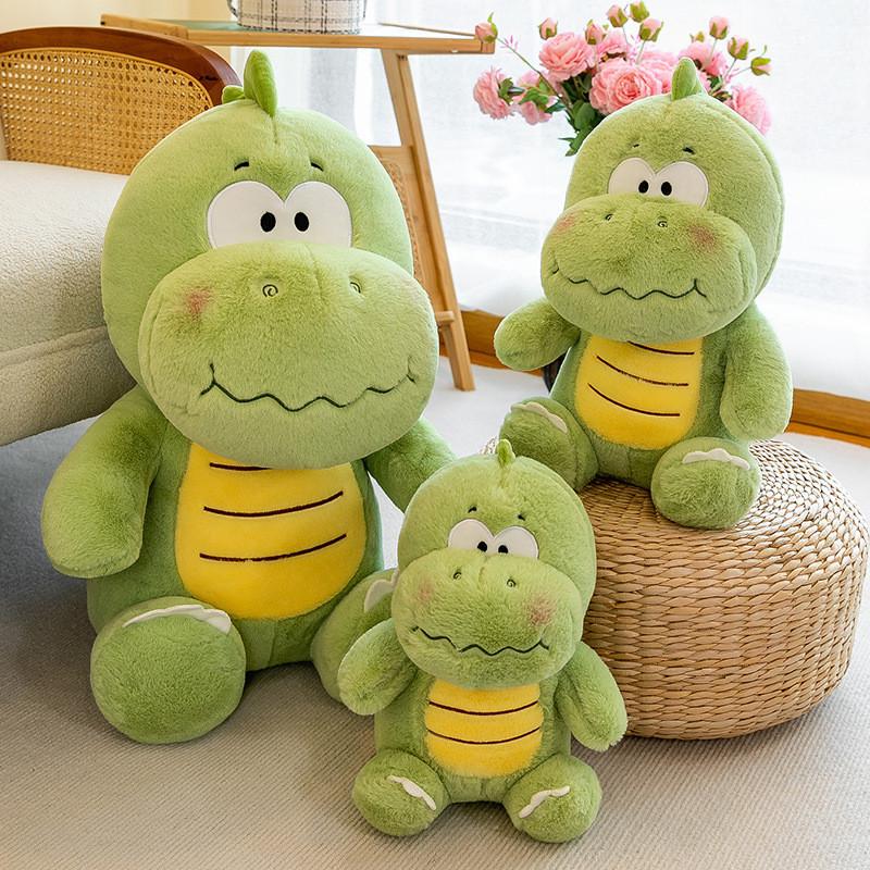 Green Dinosaur Cartoon Plush Doll Childrens Birthday Gift Toy Decoration Room