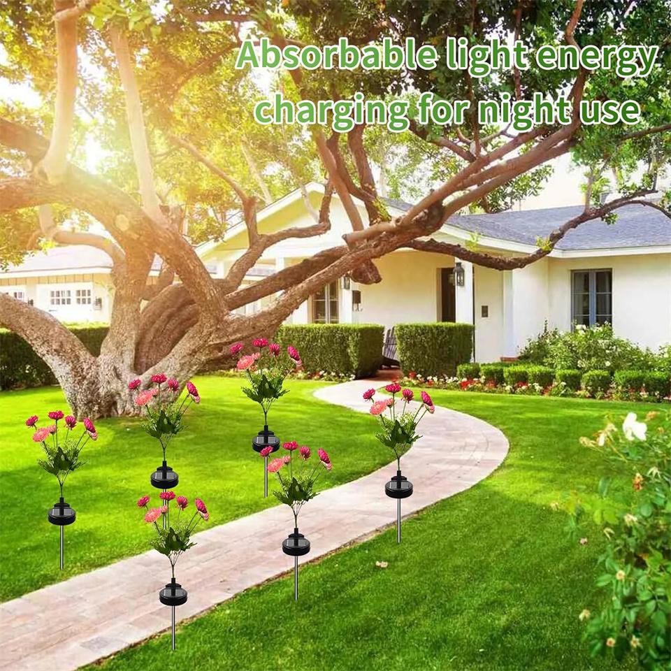 Solar LED Lichter Schneelotus Blume Rasenlampe IP65 Außen Wasserdicht Für Hof Terrasse Gartendekoration Blume Feiertagsparty Lampe