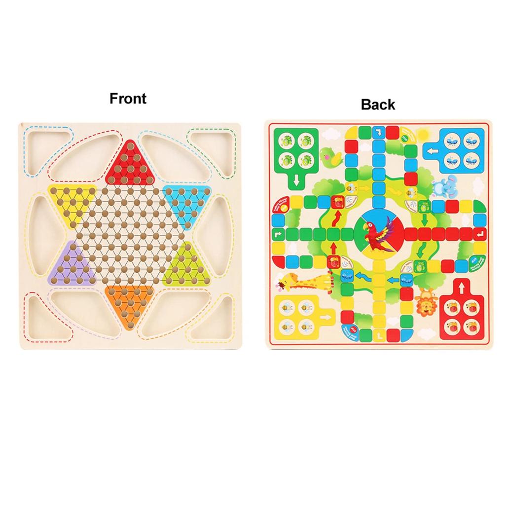Checkers Multifunctional Board Game for Two Improves Observation No Family Ages Game, 2-in-1 Players, Skills, Training, Scratches, Educational,