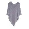 Womens Openwork Knit Poncho Sleeveless Batwing Top Lightweight Warm Shawl Sweater