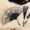 Chinese Style Folding Fans Bamboo Handheld Fans Vintage Hand Holding Fans For Wedding Party Gifts Dancing Props Wall Decoration