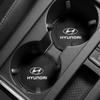New Car Cup Holder Pad PU Leather Slot Non-slip Coaster Mat For Hyundai Tucson 2021 Accent I10 I20 Kona Getz Solaris I30 Creta