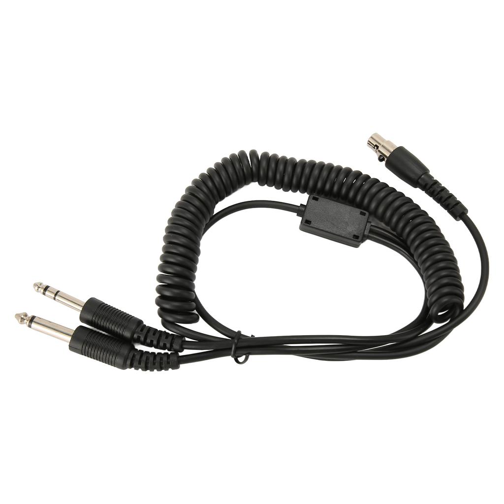 Mini XLR 5 Pin Plug to GA Dual Plugs Headset Adapter Cable for David Clark Avcomm ASA for Dual GA PJ055 PJ068 Jack