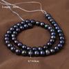 1String, Black Natural Freshwater Pearls, Handmade Near Pearl Beads, 7-8 Mm, for DIY Necklace Accessories, Jewelry Making, Women Gift, 36 Cm