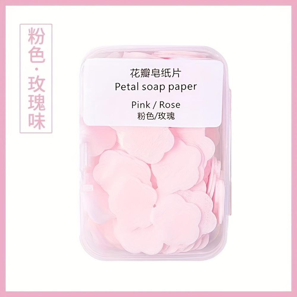 Portable Handwashing Soap Leaves for Travel Kids Students Biodegradable Mini Floral Soap Sheets In Box