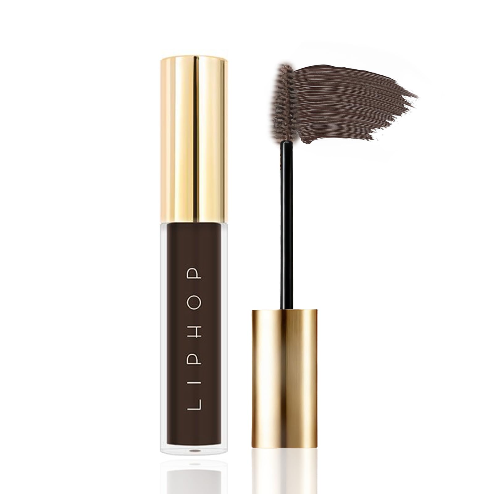 LIPHOP TOP Eyebrow Mascara - 4 Colors - Long-lasting, Highly Pigmented, Sophisticated, Waterproof, Natural-looking Eyebrow Makeup, Dimensional Finish