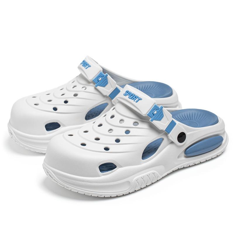 Summer sandals fashionable thick-soled stepping on shit feeling casual hollow breathable hole shoes travel wear dual-purpose seaside sandals