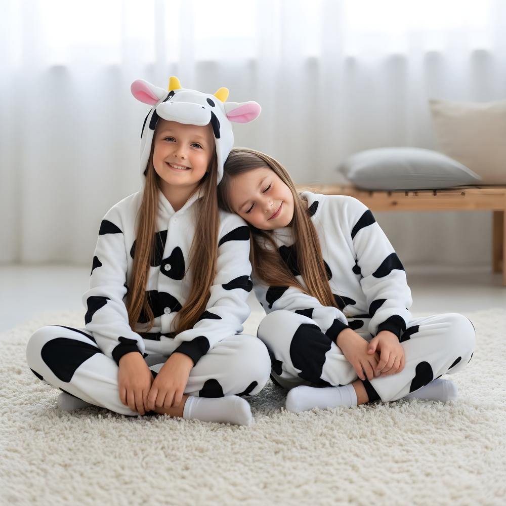 Pajama Onesie Kigurumi Costume Disguise Cow 115-125Cm
