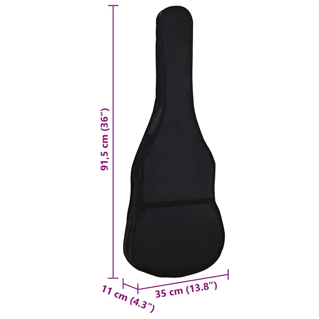 Guitar Case for 1 2 (34 ) Classical Guitar Black 94 x 35 cm Fabric