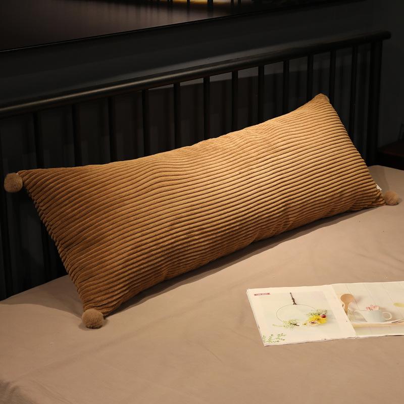60/85/120/150cm Long Pillow Case Solid Color Soft Comfortable  Double Lover Sleeping Pillow Cover Velvet Long Body Pillowcase