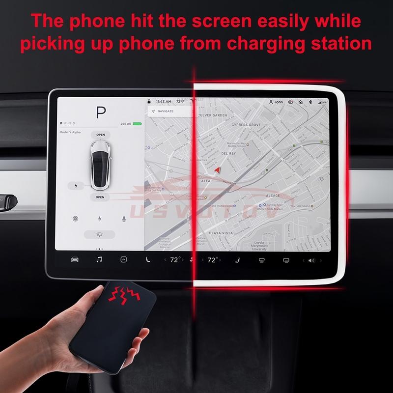 Protector Trim Frame for Tesla Model 3 Y Juniper Screen Edge Frame Rearview Mirror Cover Center Console Protective Accessories