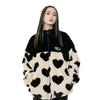 Winter Love Women's Plush Faux Fur Hooded Coat - Korean Style Loose Fit Jacket