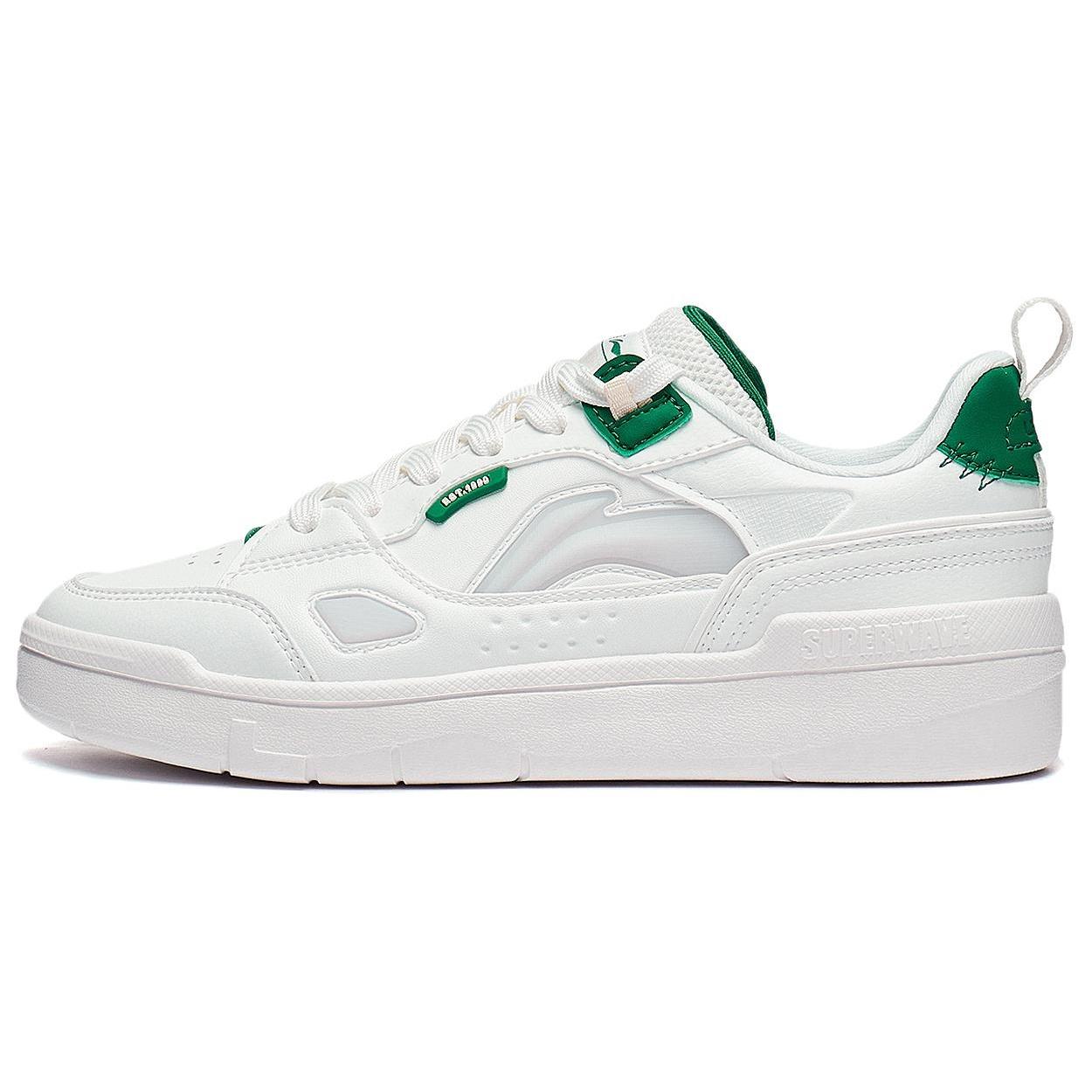 (WMNS) Li-Ning Common 80s  White Grey Green  Women s AGCT228-1 EU 36⅓