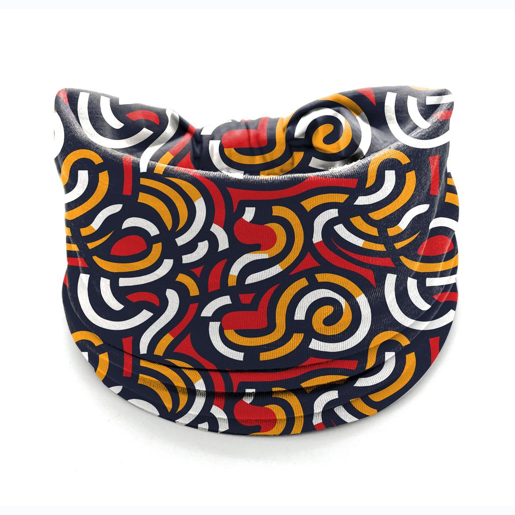 European American Women's Hair Band African Print Pattern Wide Edge Elastic Knot Sports Yoga Headband Women's Headwear Hair