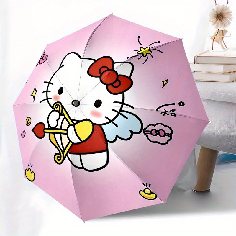 1pc Hello Kitty Cupid Umbrella with Plastic Handle,Suitable for All Seasons Home Travel Outdoor UmbrellaSanlio087