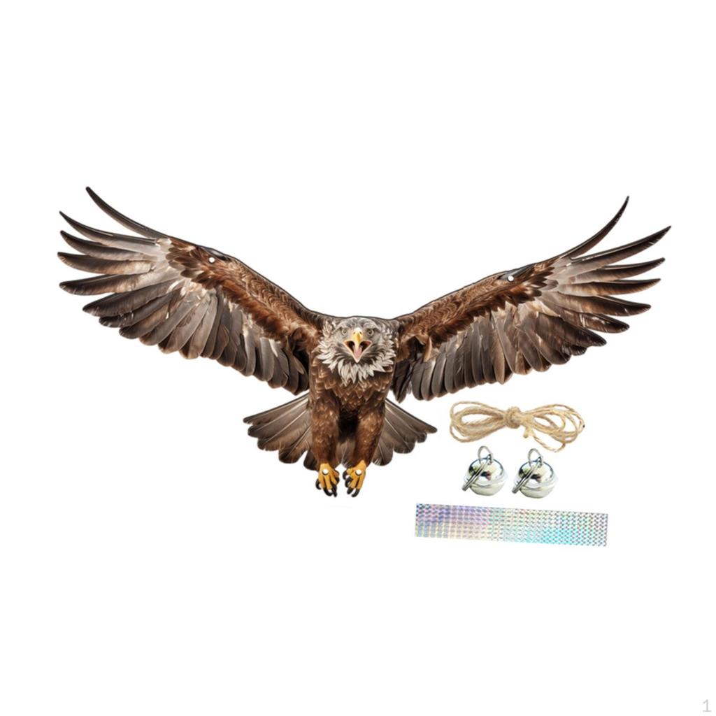 2D Decorative Eagle, Creative Flat Sign with Rope, Easy to Hang, Garden Decoration for Fence, Yard,