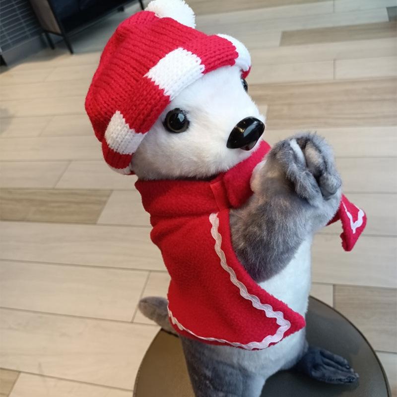 Cute Bells Blessing Animals Raccoon Otter Doll Plush Toy Cloak Kangaroo Doll Children's Ragdoll