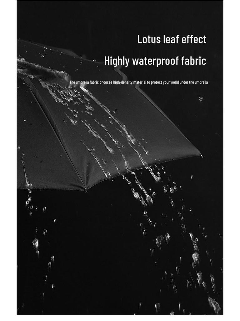 Automatischer 8-Rippen-Vinyl-Doppelfalt-Sturmschirm für Sonne und Regen mit Sonnenschutz- und Beschattungsfunktionen.