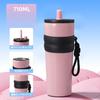 KDTJFH Tumbler with Straw and Lid, 316 Stainless Steel Bottle with Straw Hole Plug, Self-Repellent, Rust-Resistant, Durable, High-Quality, Wide Mouth,