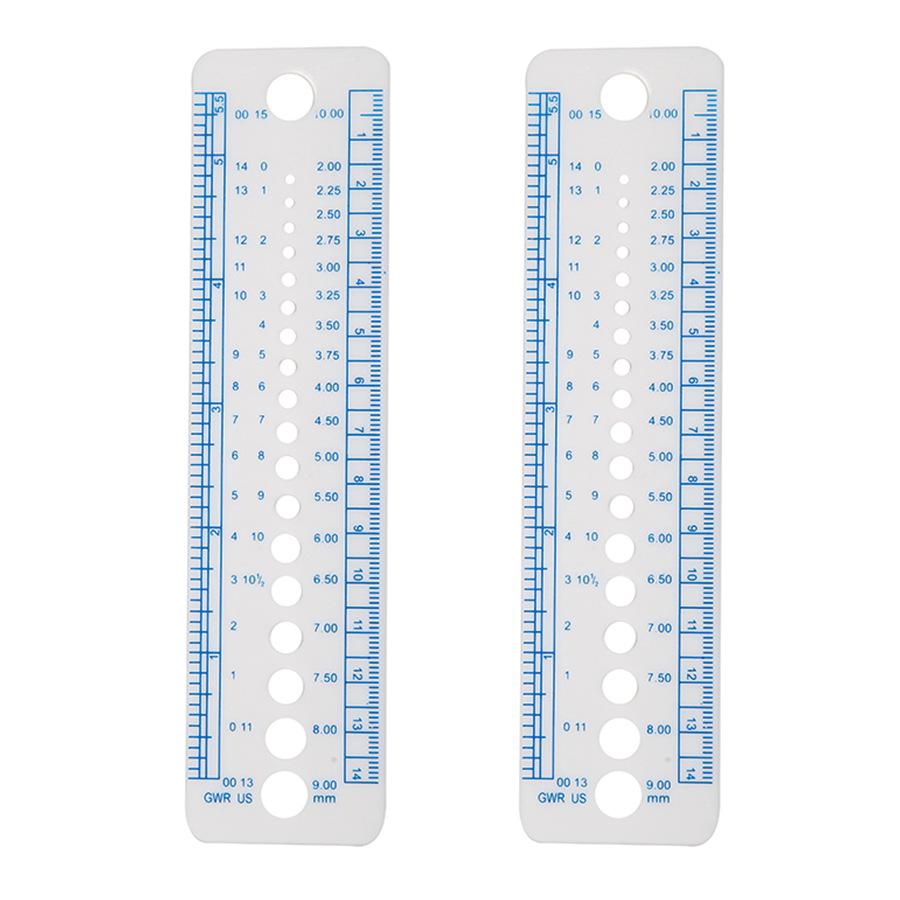 Woolen Knitting Tool, Double-sided Measuring Ruler, Sweater Accessory One Size синий