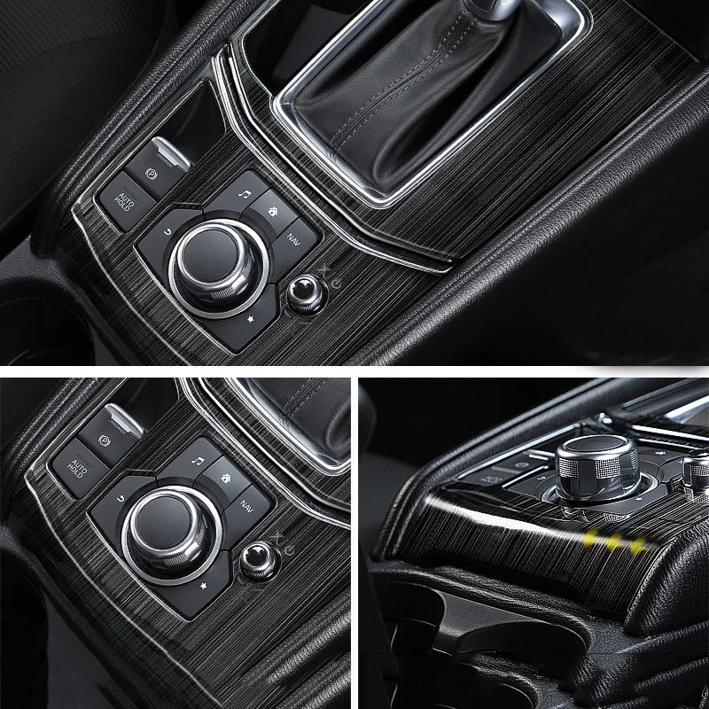 For Mazda CX-5 CX5 KF 2017 2018 2024 Stainless Car Gear Shift Panel Water Cup Holder Cover Trim Sticker