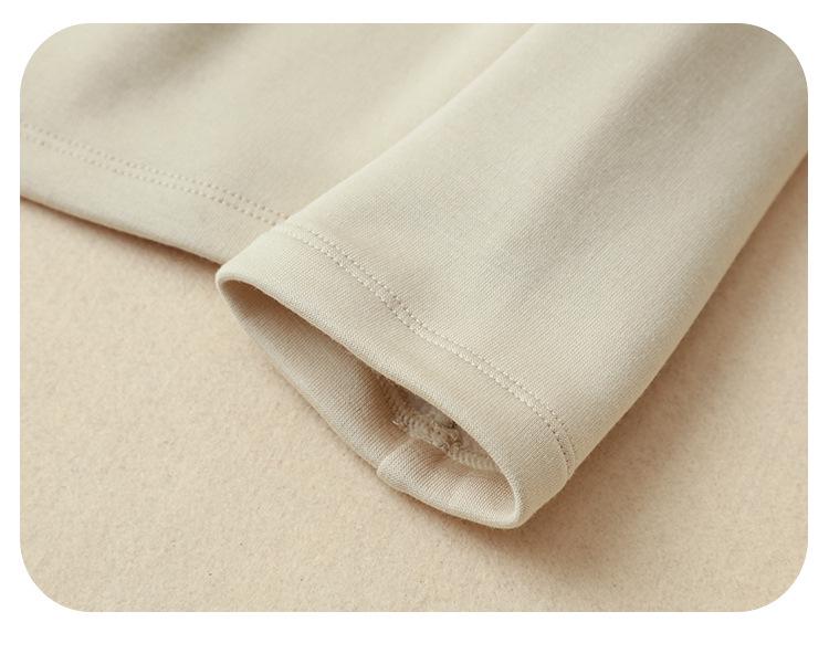 Women's Thickened Mulberry Silk Base Layer Set - 270g, Round Neck, Brushed for Warmth in Autumn