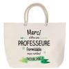Rope Handle Beach Bag - PLANETEE - Thank You Unforgettable Teacher - Large Size - Cotton - Made In France