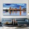 Peisaj Turnul Eiffel London Bridge Vedere la oraș Pictură pe pânză Postere și imprimeuri Artă de perete Poze Decor pentru cameră fără cadru