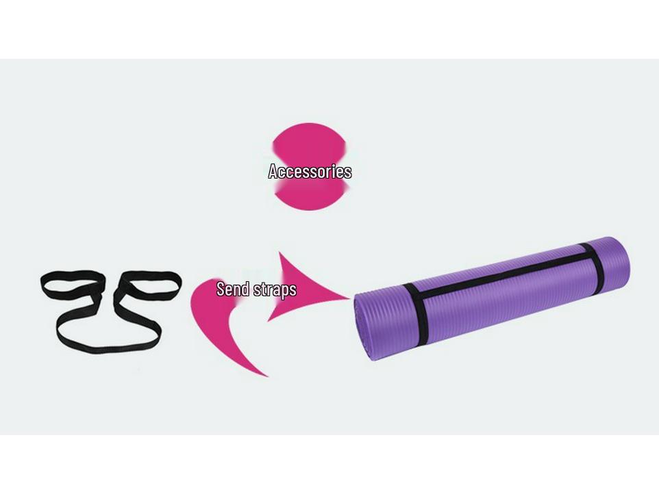 Thickened Non-Slip NBR Yoga Mat, 10mm Widened Exercise & Fitness Mat