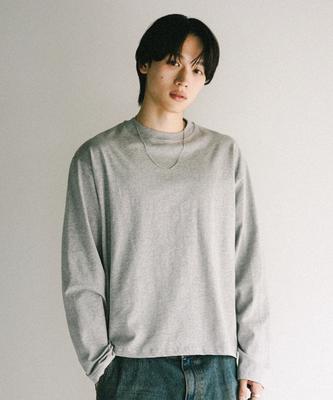 JEMUT Boy Crop Long Sleeve T-Shirt Gray Kjlt2672